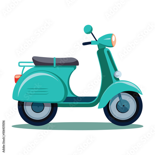 vector scooter on white background