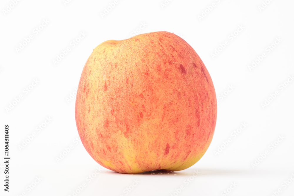 Fresh ripe apple with tiny water drops on white background Fresh ripe apple with tiny water drops on white background