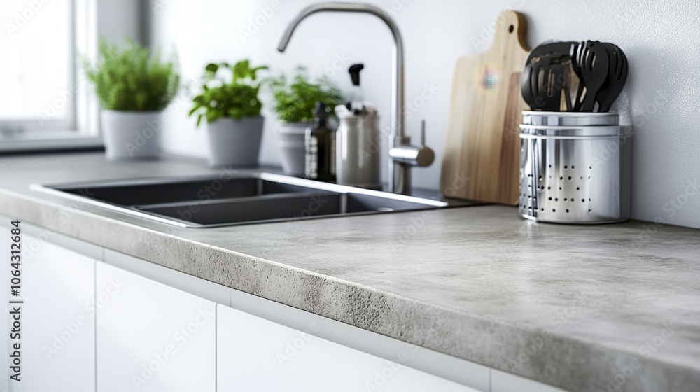 Modern Kitchen with Minimalist Design and Clean Lines