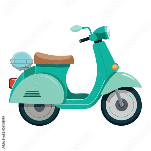 vector scooter on white background