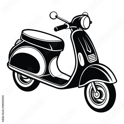 vector scooter on white background