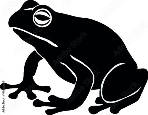 Frog silhouette vector art illustration  photo