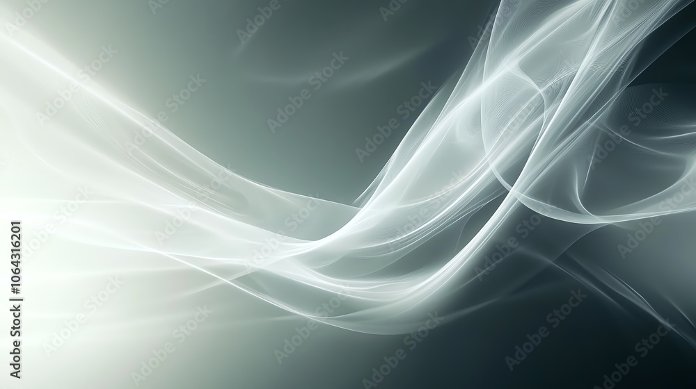 Fototapeta premium Abstract wave patterns with soft light, perfect for backgrounds and designs.