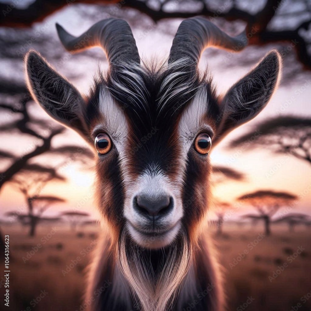 Fototapeta premium Ziegen Portrait