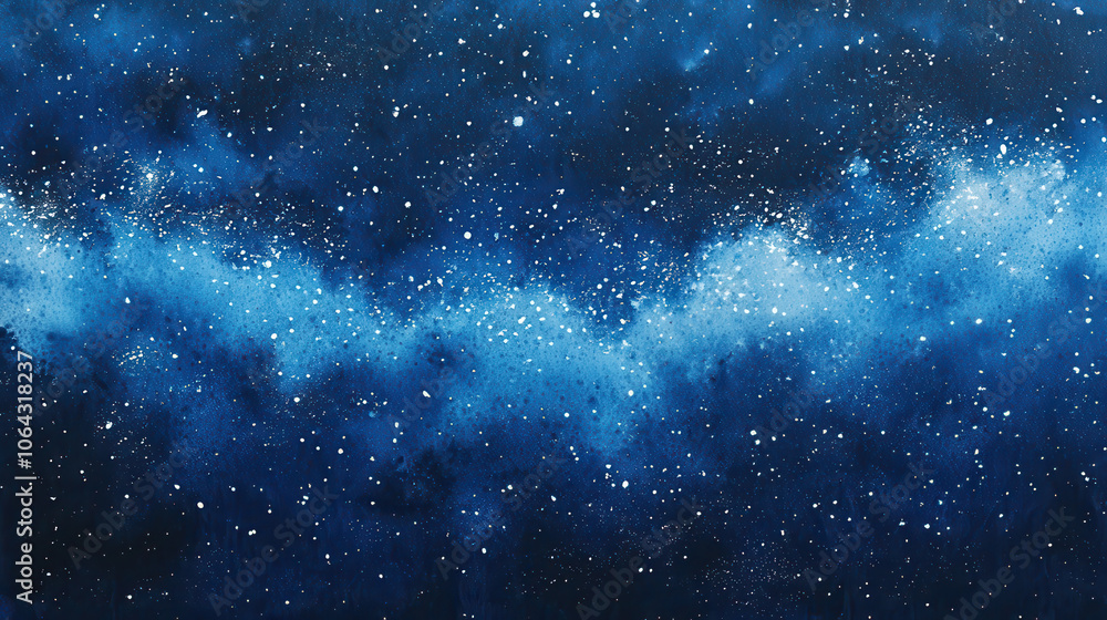 Obraz premium beautiful watercolor night sky filled with stars and cosmic elements