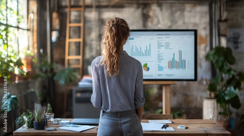 Business Presentation with Data Visuals in Office Business Presentation with Data Visuals in Office