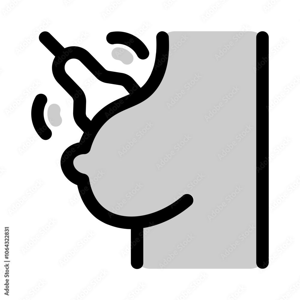 breast cancer detector icon with duotone style, perfect for user interface projects breast cancer detector icon with duotone style, perfect for user interface projects