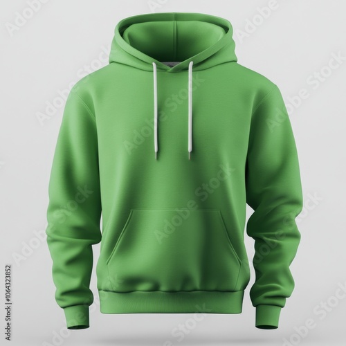 realistic high quality green hoodie mockup isolated 