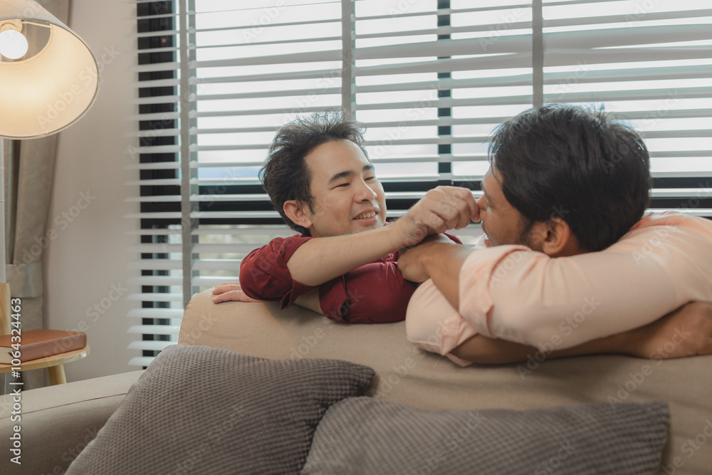 two handsome guys have a beautiful friendship for a long time, the two lovers express their love for each other very sweetly, this male couple looks cute together, romantic two handsome guys have a beautiful friendship for a long time, the two lovers express their love for each other very sweetly, this male couple looks cute together, romantic