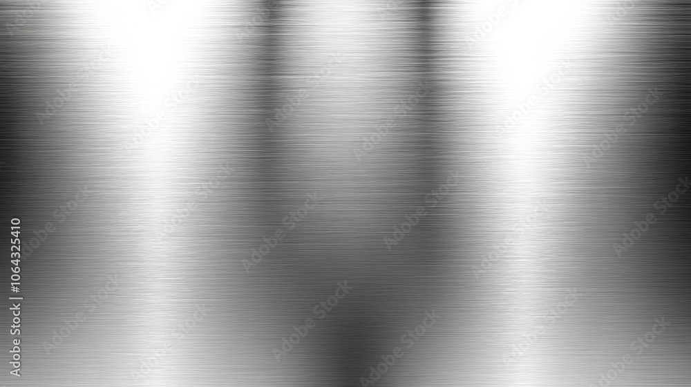 Brushed metal plate texture, subtle linear grain and light reflection for backgrounds design Brushed metal plate texture, subtle linear grain and light reflection for backgrounds design