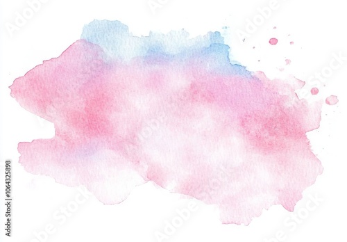 Elegant watercolor art featuring a splash of pink.