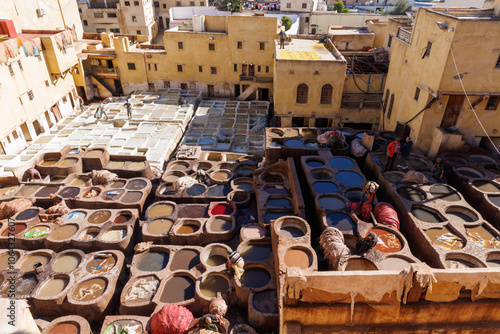 Foto Chouara Tannery in Fes Morocco