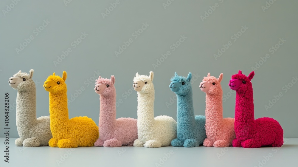 Naklejka premium Embracing uniqueness and inclusivity with charming alpacas.