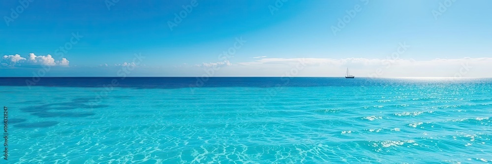 Bright blue front Seaview with deep indigo ocean on calm summer day, sunny, scenic Bright blue front Seaview with deep indigo ocean on calm summer day, sunny, scenic