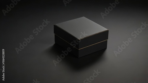 Realistic Black Square Box with Logo Design – AI Generated Images