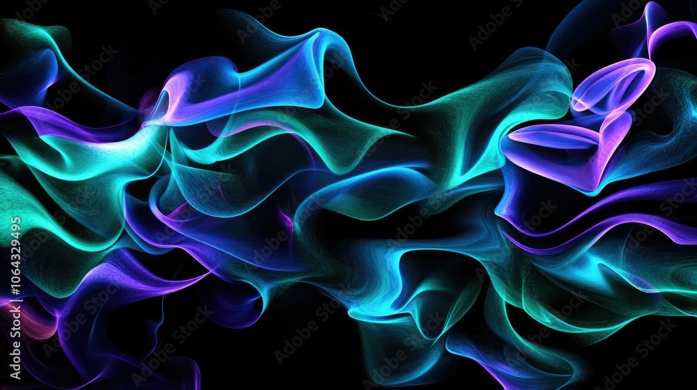 Obraz premium Colorful Abstract Waves in Motion
