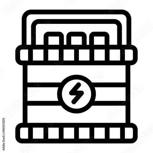 Car Battery Line Icon