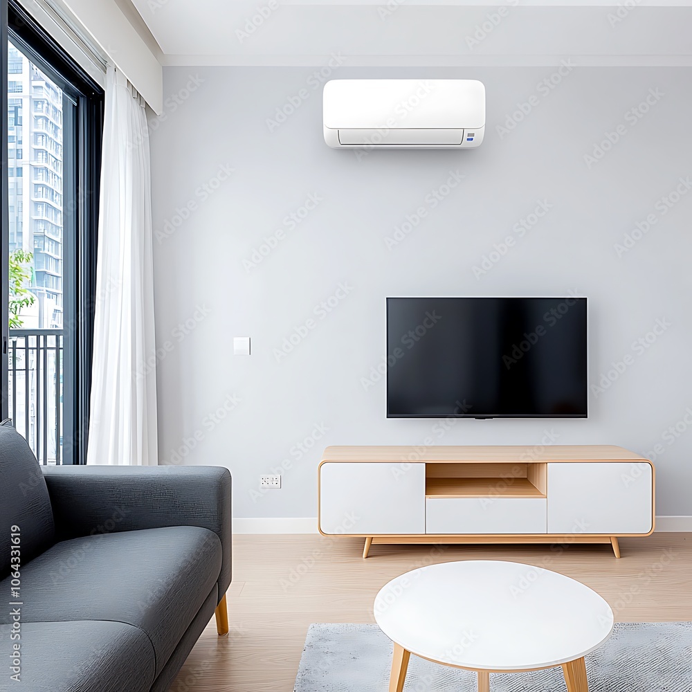Modern Living Room Interior Design with AC Unit Modern Living Room Interior Design with AC Unit