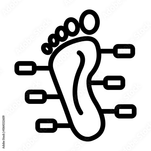 Footstep Acupuncture Line Icon