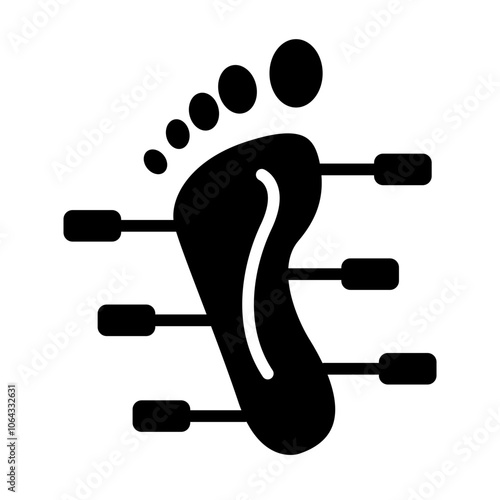 Footstep Acupuncture Solid Icon