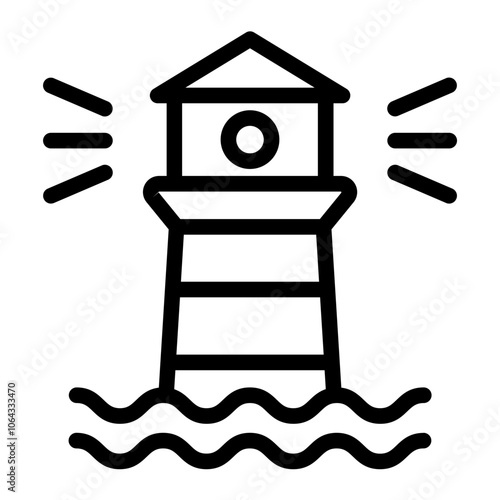 Lighthouse Line Icon