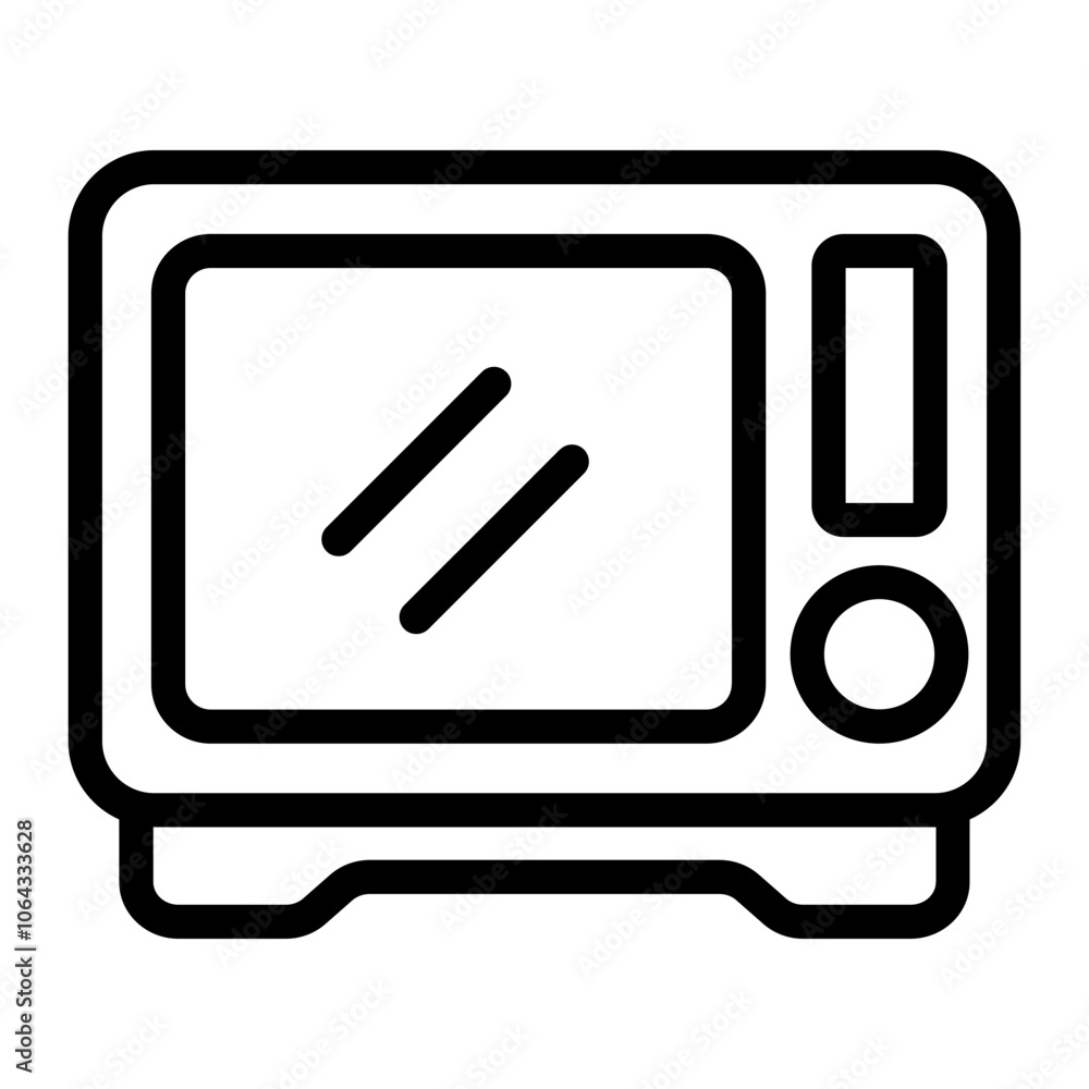Microwave Line Icon Microwave Line Icon