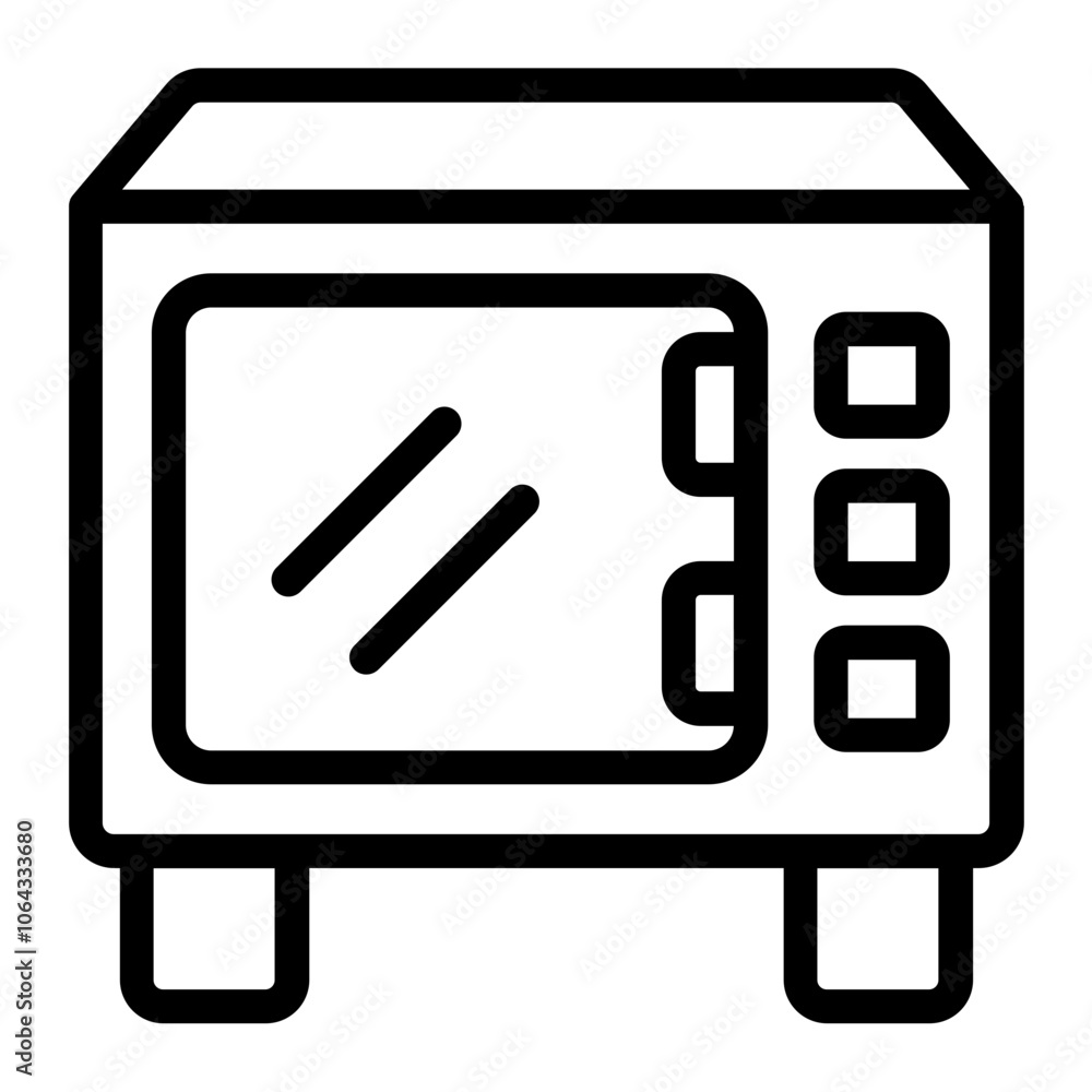 Microwave Line Icon