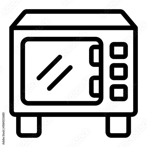 Microwave Line Icon