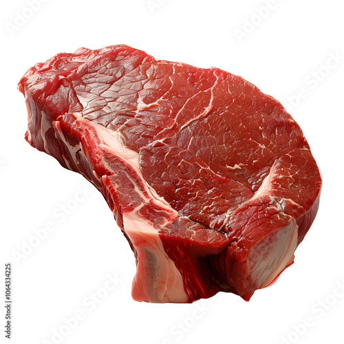 Raw Beef Steak on Transparent Background