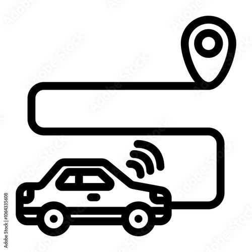 Smart Car Line Icon