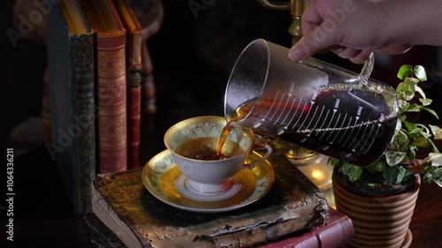 brewing coffee