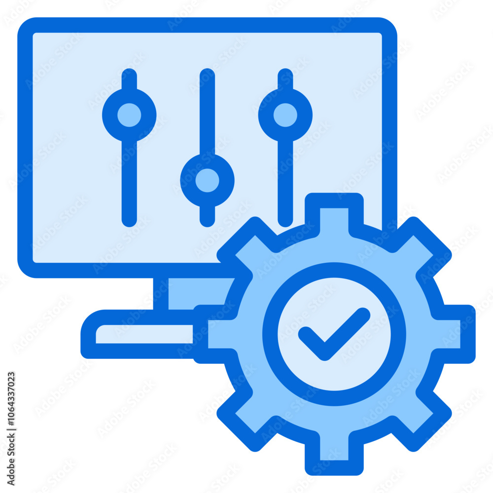System Configuration Blue Icon System Configuration Blue Icon