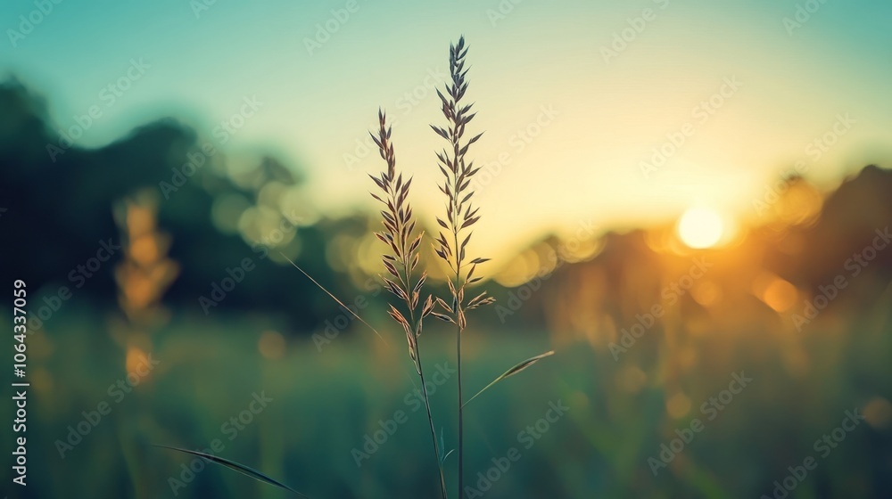 Obraz premium Tranquil nature scene with lush greenery and serene landscape, perfect as a background for inspirational quotes, featuring soft sunlight and peaceful atmosphere in a beautiful outdoor setting 