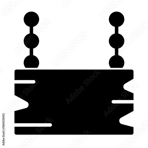 Wooden Sign Solid Icon