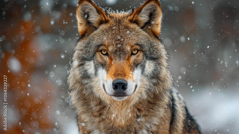 The wolf, with its intense gaze and fur blowing in the wind, stands as a symbol of resilience and survival amidst the harsh elements. The wolf, with its intense gaze and fur blowing in the wind, stands as a symbol of resilience and survival amidst the harsh elements.