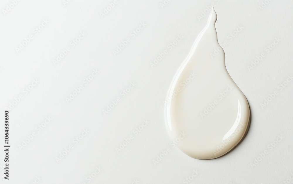 A smooth, glossy drop of creamy white substance isolated on a plain background, highlighting its texture and sheen, perfect for culinary presentations. A smooth, glossy drop of creamy white substance isolated on a plain background, highlighting its texture and sheen, perfect for culinary presentations.
