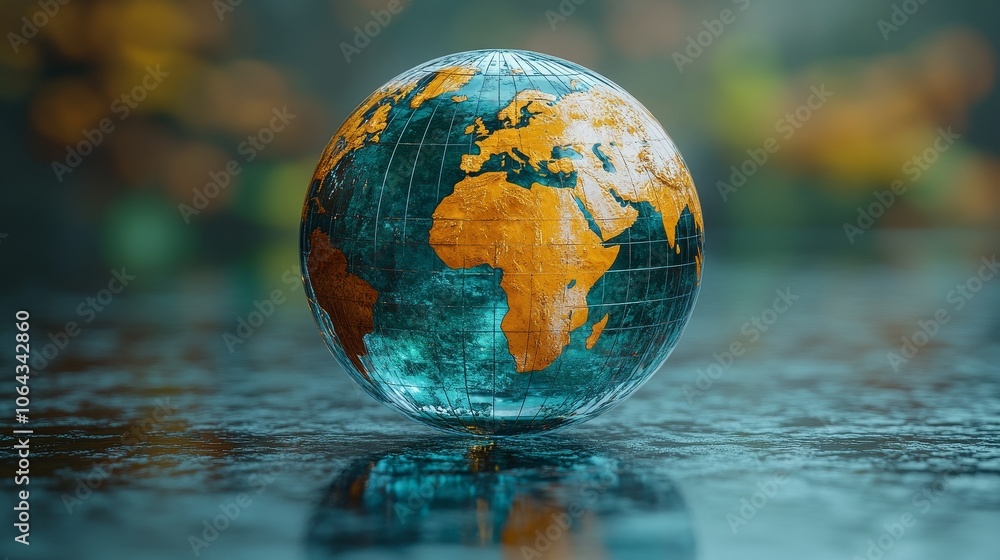 Stylized transparent globe symbolizing global connectivity with a focus on Africa, set against a soft blue background, representing international networks, technology, and worldwide communication. Stylized transparent globe symbolizing global connectivity with a focus on Africa, set against a soft blue background, representing international networks, technology, and worldwide communication.