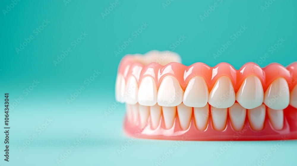 Obraz premium Dental model with perfect white teeth.