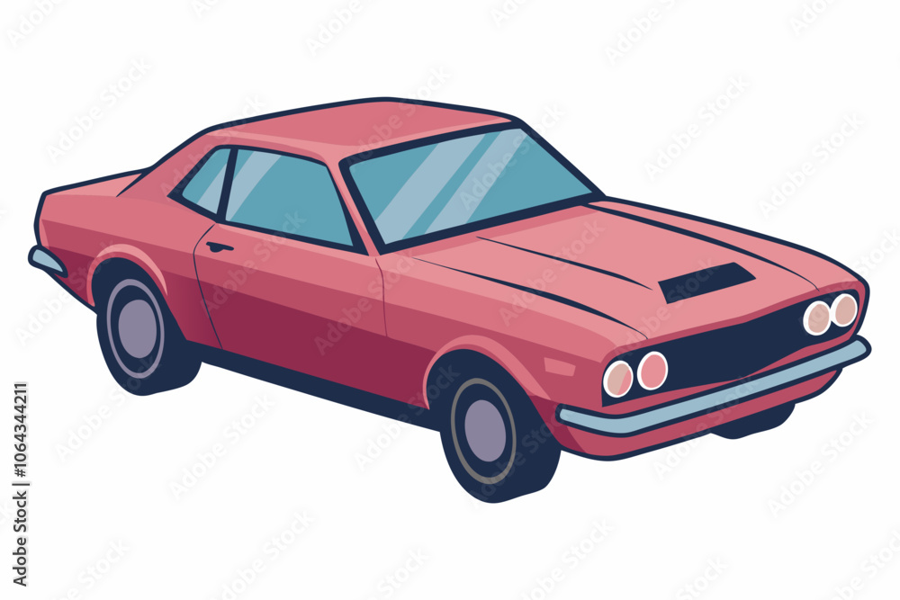 Model of car isolated over a white background vector illustration Model of car isolated over a white background vector illustration