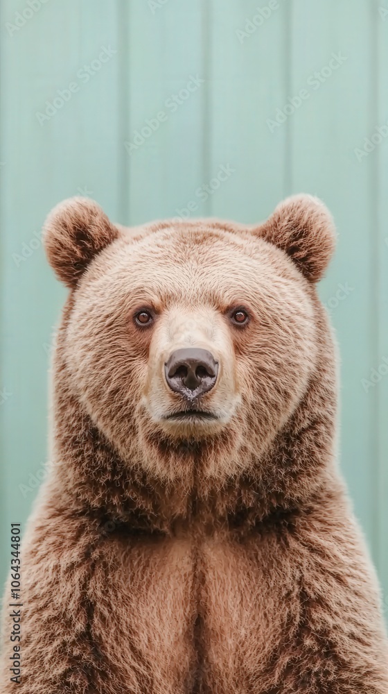 Obraz premium Close up Portrait of a Grizzly Bear with a Serious Expression