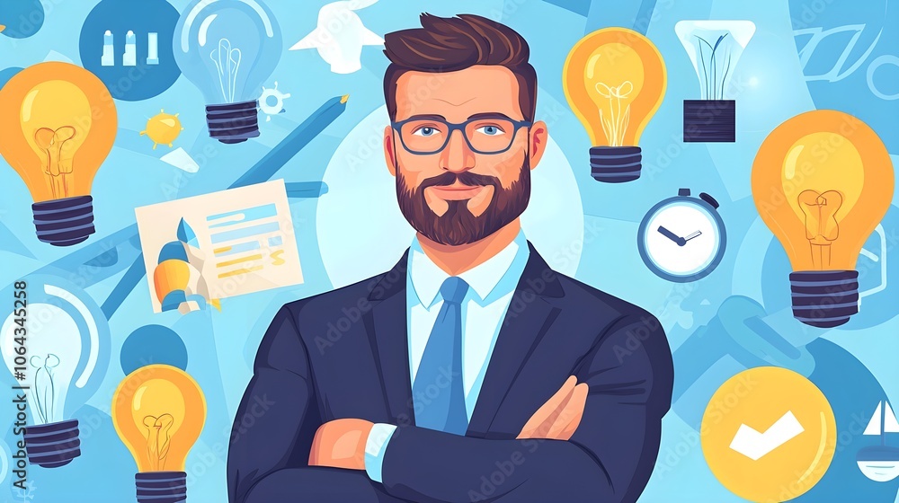 Businessman Ideas Concept Businessman Ideas Concept