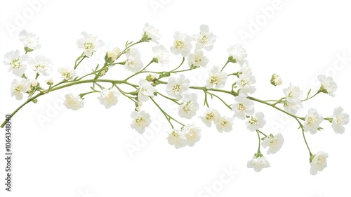 Delicate White Flowers on Elegant Branch