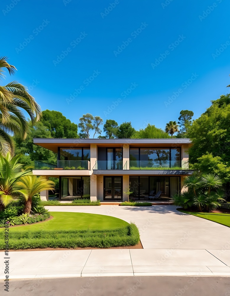 Fototapeta premium luxury villa with pool