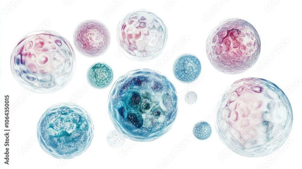 Colorful Abstract Spheres in a Scientific Layout Colorful Abstract Spheres in a Scientific Layout
