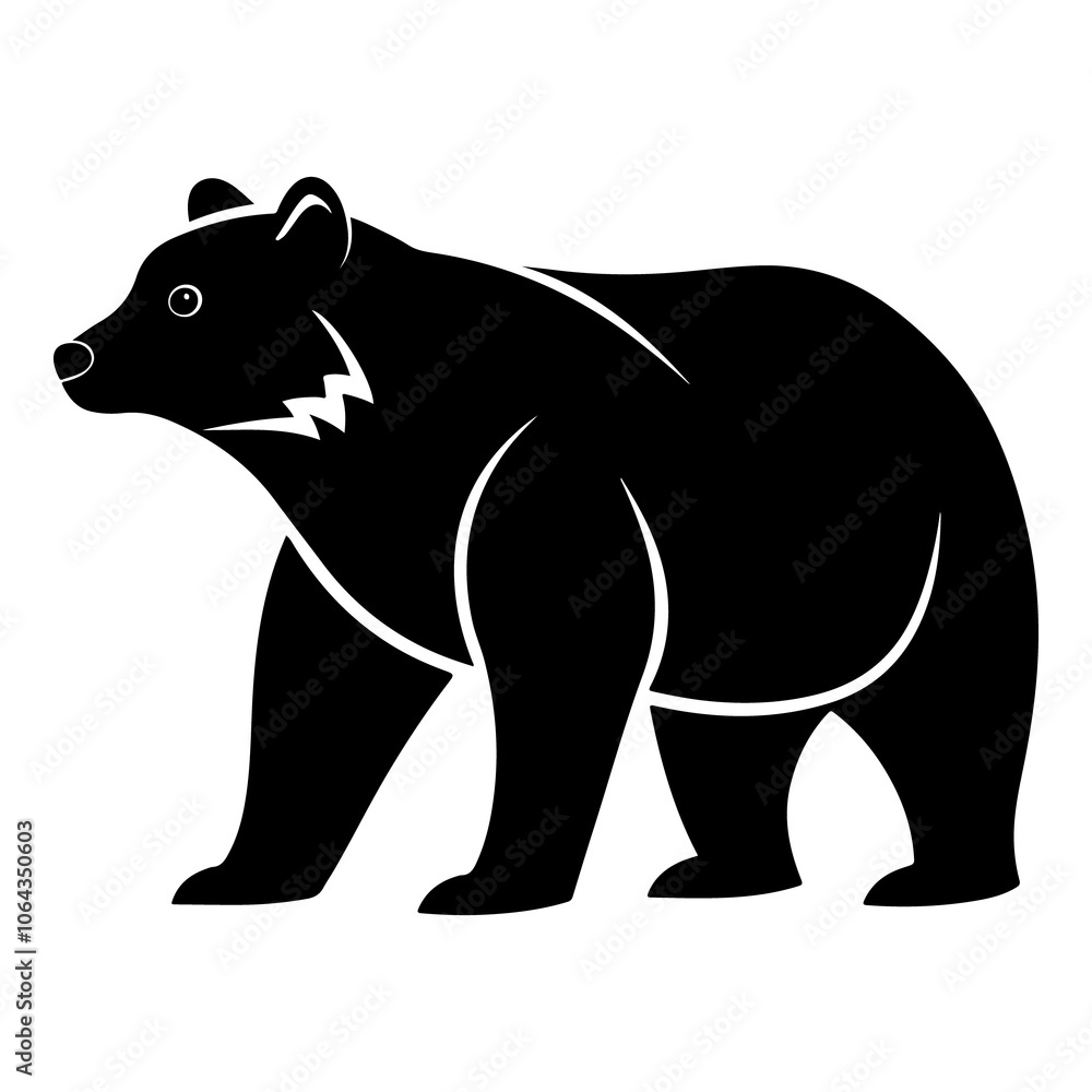 Bear Silhouette vector art isolated transparent background Bear Silhouette vector art isolated transparent background