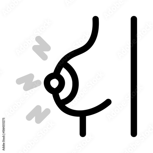 tingling sensation icon with duoline style, perfect for user interface projects