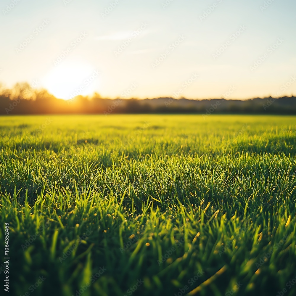 Close up of green grass with morning light in the rice field. Close up of green grass with morning light in the rice field.