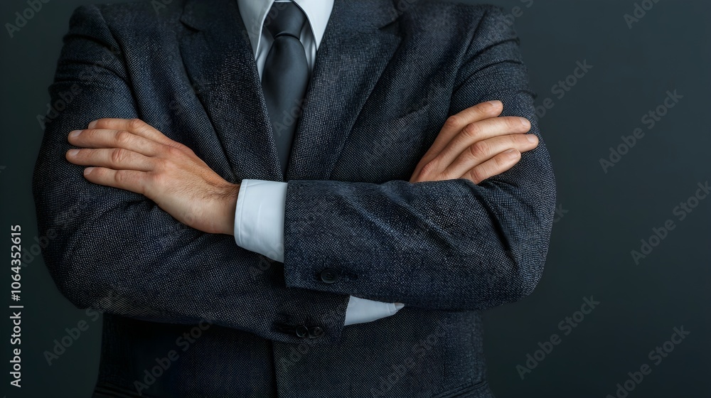 Confident Businessman Arms Crossed Confident Businessman Arms Crossed