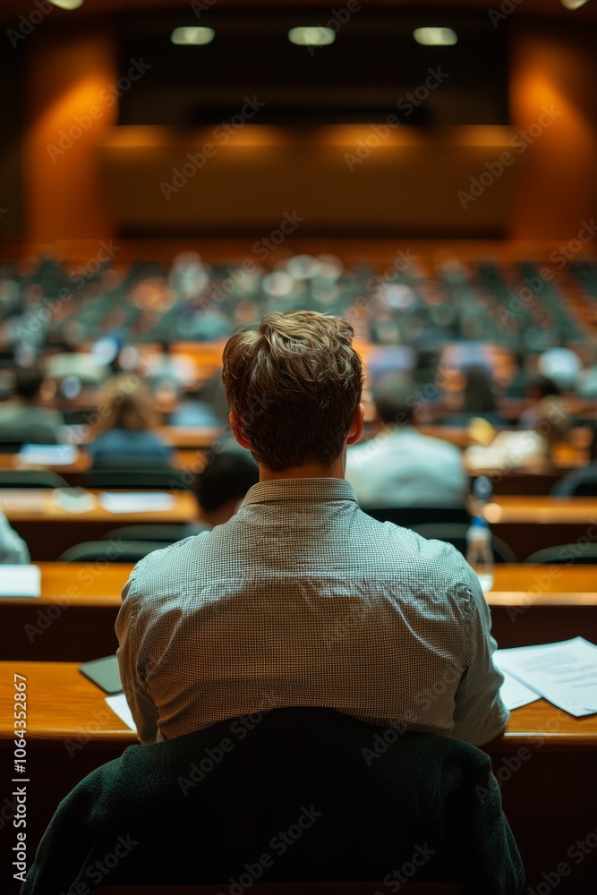 Corporate training session takes place in a large conference room. Employees learn new skills and participate in workshops Corporate training session takes place in a large conference room. Employees learn new skills and participate in workshops