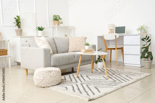 Interior of light living ro...